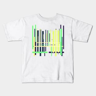 Geometric pattern abstract green black Kids T-Shirt